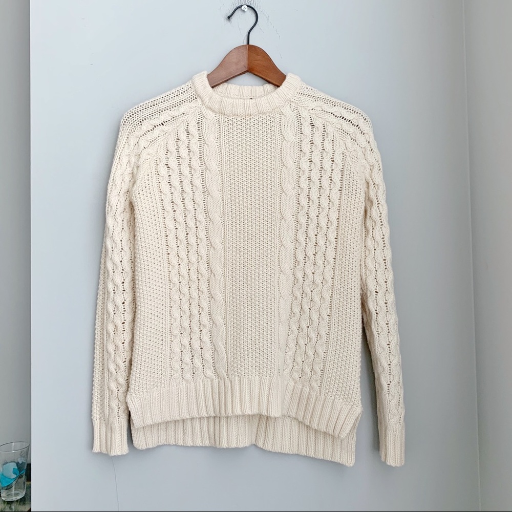 Theory alpaca cable knit sweater